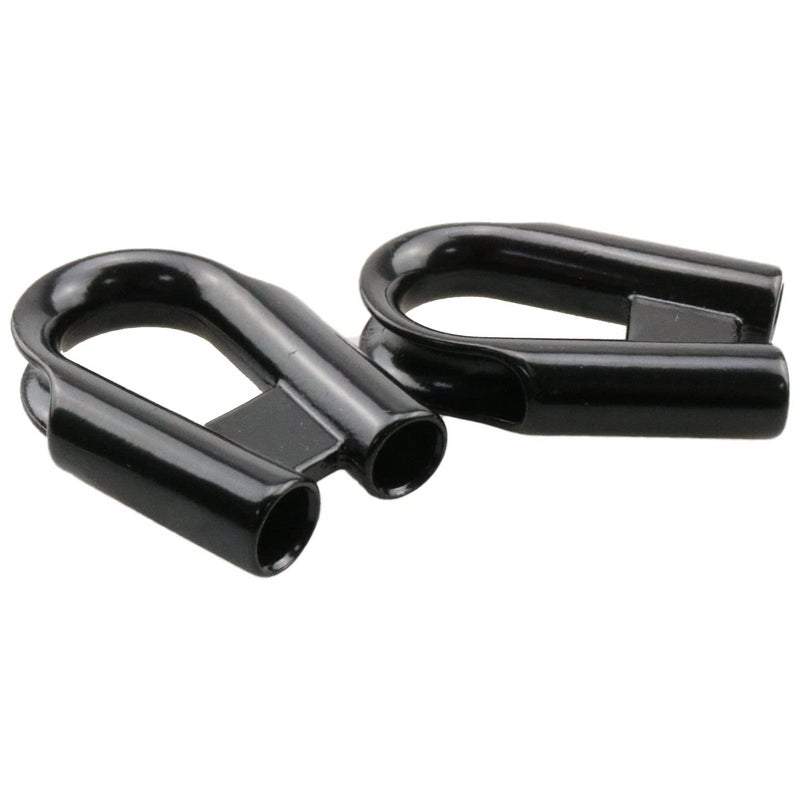 MEETOOT Winch Rope Tube 2pcs Black M8 Stainless Steel Rope Tube Thimble Collar with Gear Wire Tube Thimble Winch Wire Rope Cable Wire Rope Thimbles - Image 4